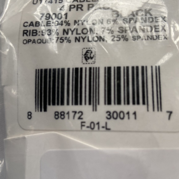 Hue Cable/Rib/Opaque 4pr pack - Picture 5 of 5